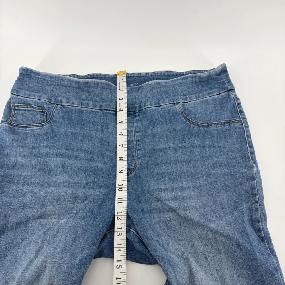 Chico's Womens Size 14‎ Blue Jeggings Pull On High Rise Stretch Denim Jeans